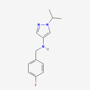 N-[(4-fluorophenyl)methyl]-1-(propan-2-yl)-1H-pyrazol-4-amine