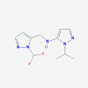 N-{[1-(difluoromethyl)-1H-pyrazol-5-yl]methyl}-1-(propan-2-yl)-1H-pyrazol-5-amine