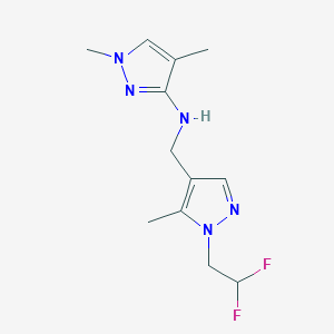 N-{[1-(2,2-difluoroethyl)-5-methyl-1H-pyrazol-4-yl]methyl}-1,4-dimethyl-1H-pyrazol-3-amine