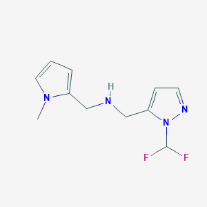 {[1-(difluoromethyl)-1H-pyrazol-5-yl]methyl}[(1-methyl-1H-pyrrol-2-yl)methyl]amine