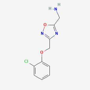 1-{3-[(2-Chlorophenoxy)methyl]-1,2,4-oxadiazol-5-yl}methanamine