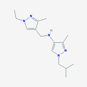 N-[(1-ethyl-3-methyl-1H-pyrazol-4-yl)methyl]-3-methyl-1-(2-methylpropyl)-1H-pyrazol-4-amine