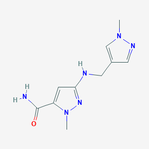 1-methyl-3-{[(1-methyl-1H-pyrazol-4-yl)methyl]amino}-1H-pyrazole-5-carboxamide