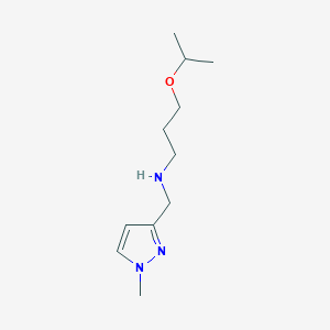 molecular formula C11H21N3O B11731366 [(1-methyl-1H-pyrazol-3-yl)methyl][3-(propan-2-yloxy)propyl]amine 