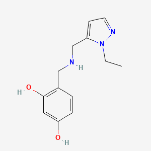 4-({[(1-Ethyl-1H-pyrazol-5-YL)methyl]amino}methyl)benzene-1,3-diol