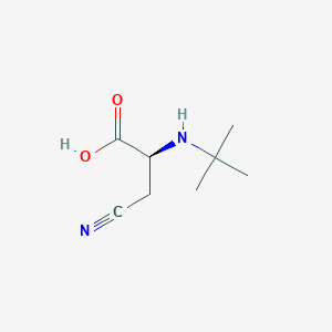 molecular formula C8H14N2O2 B11731385 (S)-2-(tert-Butylamino)-3-cyanopropanoic acid 