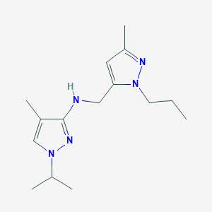 4-methyl-N-[(3-methyl-1-propyl-1H-pyrazol-5-yl)methyl]-1-(propan-2-yl)-1H-pyrazol-3-amine