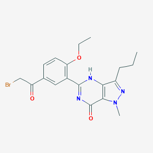 molecular formula C19H21BrN4O3 B117314 1,4-二氢-5-[5-溴乙酰基)-2-乙氧基苯基]-1-甲基-3-丙基-7H-吡唑并[4,3-d]嘧啶-7-酮 CAS No. 147676-94-6