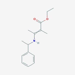 molecular formula C15H21NO2 B11731403 Ethyl 2-methyl-3-(1-phenylethylamino)but-2-enoate 