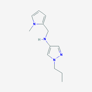 N-[(1-methyl-1H-pyrrol-2-yl)methyl]-1-propyl-1H-pyrazol-4-amine