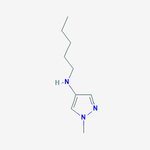 molecular formula C9H17N3 B11731431 1-methyl-N-pentyl-1H-pyrazol-4-amine 