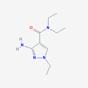 molecular formula C10H18N4O B11731465 3-Amino-N,n,1-triethyl-1H-pyrazole-4-carboxamide 