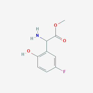 molecular formula C9H10FNO3 B11731487 Methyl 2-amino-2-(5-fluoro-2-hydroxyphenyl)acetate 