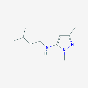 molecular formula C10H19N3 B11731490 1,3-dimethyl-N-(3-methylbutyl)-1H-pyrazol-5-amine 