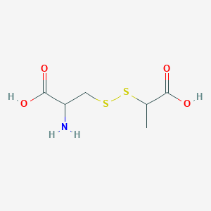 molecular formula C6H11NO4S2 B11731519 2-Amino-3-(1-carboxyethyldisulfanyl)propanoic acid 