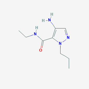 molecular formula C9H16N4O B11731526 4-Amino-N-ethyl-1-propyl-1H-pyrazole-5-carboxamide 