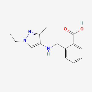 2-{[(1-ethyl-3-methyl-1H-pyrazol-4-yl)amino]methyl}benzoic acid