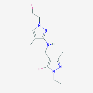 N-[(1-ethyl-5-fluoro-3-methyl-1H-pyrazol-4-yl)methyl]-1-(2-fluoroethyl)-4-methyl-1H-pyrazol-3-amine