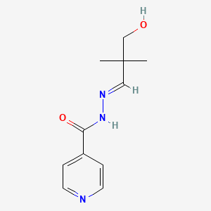 (E)-N'-(3-hydroxy-2,2-dimethylpropylidene)isonicotinohydrazide