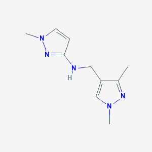 molecular formula C10H15N5 B11731577 N-[(1,3-Dimethyl-1H-pyrazol-4-YL)methyl]-1-methyl-1H-pyrazol-3-amine 