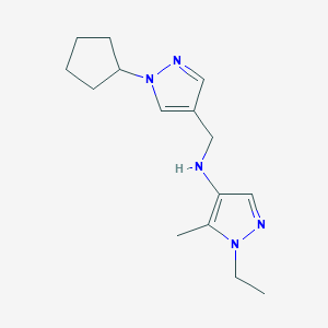 N-[(1-cyclopentyl-1H-pyrazol-4-yl)methyl]-1-ethyl-5-methyl-1H-pyrazol-4-amine