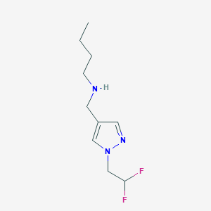 molecular formula C10H17F2N3 B11731599 butyl({[1-(2,2-difluoroethyl)-1H-pyrazol-4-yl]methyl})amine CAS No. 1856047-41-0