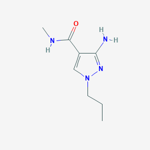 molecular formula C8H14N4O B11731606 3-Amino-N-methyl-1-propyl-1H-pyrazole-4-carboxamide 