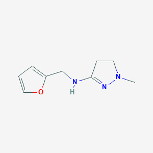 molecular formula C9H11N3O B11731608 N-(furan-2-ylmethyl)-1-methyl-1H-pyrazol-3-amine 