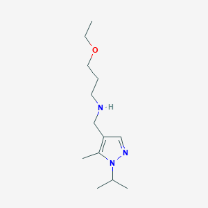 (3-ethoxypropyl)({[5-methyl-1-(propan-2-yl)-1H-pyrazol-4-yl]methyl})amine