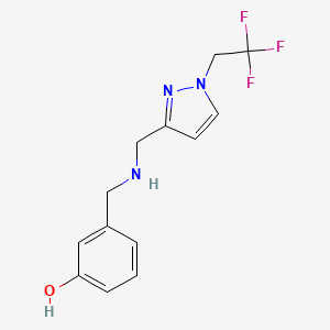 3-[({[1-(2,2,2-trifluoroethyl)-1H-pyrazol-3-yl]methyl}amino)methyl]phenol