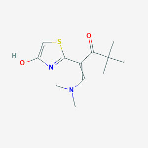 1-(Dimethylamino)-2-(4-hydroxy-1,3-thiazol-2-yl)-4,4-dimethylpent-1-en-3-one