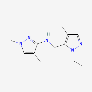 N-[(1-ethyl-4-methyl-1H-pyrazol-5-yl)methyl]-1,4-dimethyl-1H-pyrazol-3-amine