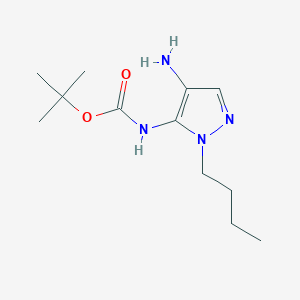 molecular formula C12H22N4O2 B11731670 tert-butyl N-(4-amino-1-butyl-1H-pyrazol-5-yl)carbamate 