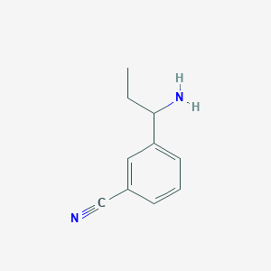 molecular formula C10H12N2 B11731696 3-(1-Aminopropyl)benzonitrile 