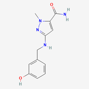 3-[(3-hydroxybenzyl)amino]-1-methyl-1H-pyrazole-5-carboxamide