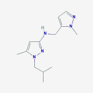 5-methyl-N-[(1-methyl-1H-pyrazol-5-yl)methyl]-1-(2-methylpropyl)-1H-pyrazol-3-amine