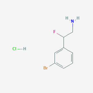 molecular formula C8H10BrClFN B11731748 2-(3-Bromophenyl)-2-fluoroethan-1-amine hydrochloride 