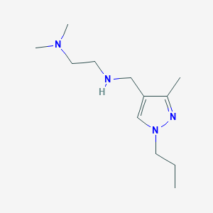 molecular formula C12H24N4 B11731787 [2-(dimethylamino)ethyl][(3-methyl-1-propyl-1H-pyrazol-4-yl)methyl]amine 