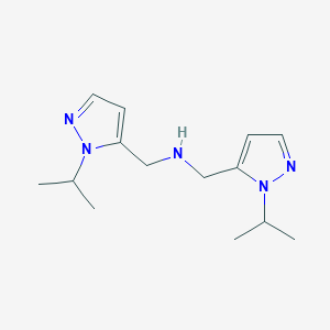 molecular formula C14H23N5 B11731808 bis({[1-(propan-2-yl)-1H-pyrazol-5-yl]methyl})amine 