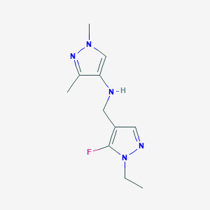 N-[(1-ethyl-5-fluoro-1H-pyrazol-4-yl)methyl]-1,3-dimethyl-1H-pyrazol-4-amine