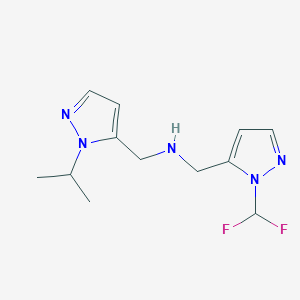 {[1-(difluoromethyl)-1H-pyrazol-5-yl]methyl}({[1-(propan-2-yl)-1H-pyrazol-5-yl]methyl})amine