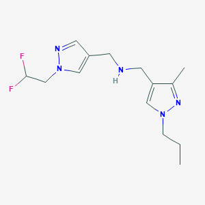 {[1-(2,2-difluoroethyl)-1H-pyrazol-4-yl]methyl}[(3-methyl-1-propyl-1H-pyrazol-4-yl)methyl]amine