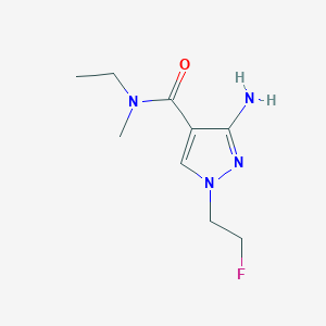 molecular formula C9H15FN4O B11731852 3-Amino-N-ethyl-1-(2-fluoroethyl)-n-methyl-1H-pyrazole-4-carboxamide 