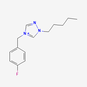 4-(4-fluorobenzyl)-1-pentyl-1H-1,2,4-triazol-4-ium