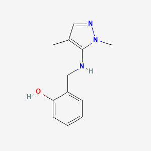 2-{[(1,4-dimethyl-1H-pyrazol-5-yl)amino]methyl}phenol