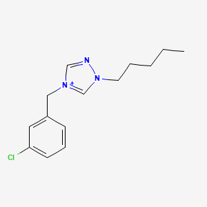 4-(3-chlorobenzyl)-1-pentyl-1H-1,2,4-triazol-4-ium
