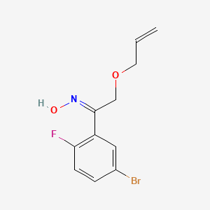 molecular formula C11H11BrFNO2 B11731929 (Z)-N-[1-(5-bromo-2-fluorophenyl)-2-(prop-2-en-1-yloxy)ethylidene]hydroxylamine 