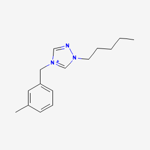 molecular formula C15H22N3+ B1173193 4-(3-methylbenzyl)-1-pentyl-1H-1,2,4-triazol-4-ium 