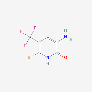 molecular formula C6H4BrF3N2O B11731930 3-amino-6-bromo-5-(trifluoromethyl)pyridin-2(1H)-one 