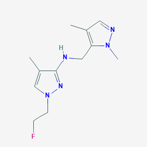 N-[(1,4-dimethyl-1H-pyrazol-5-yl)methyl]-1-(2-fluoroethyl)-4-methyl-1H-pyrazol-3-amine